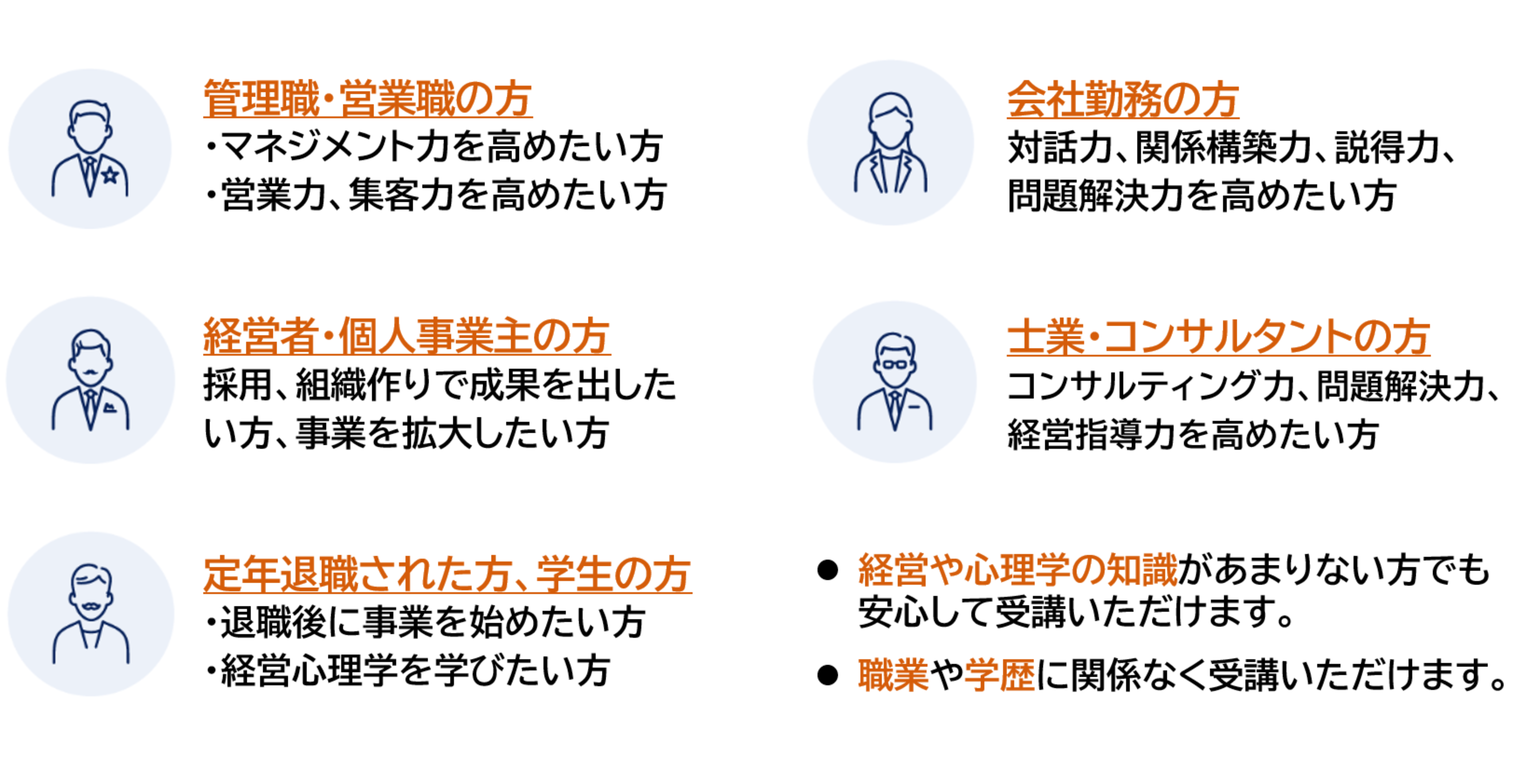 こんな方が受講されています