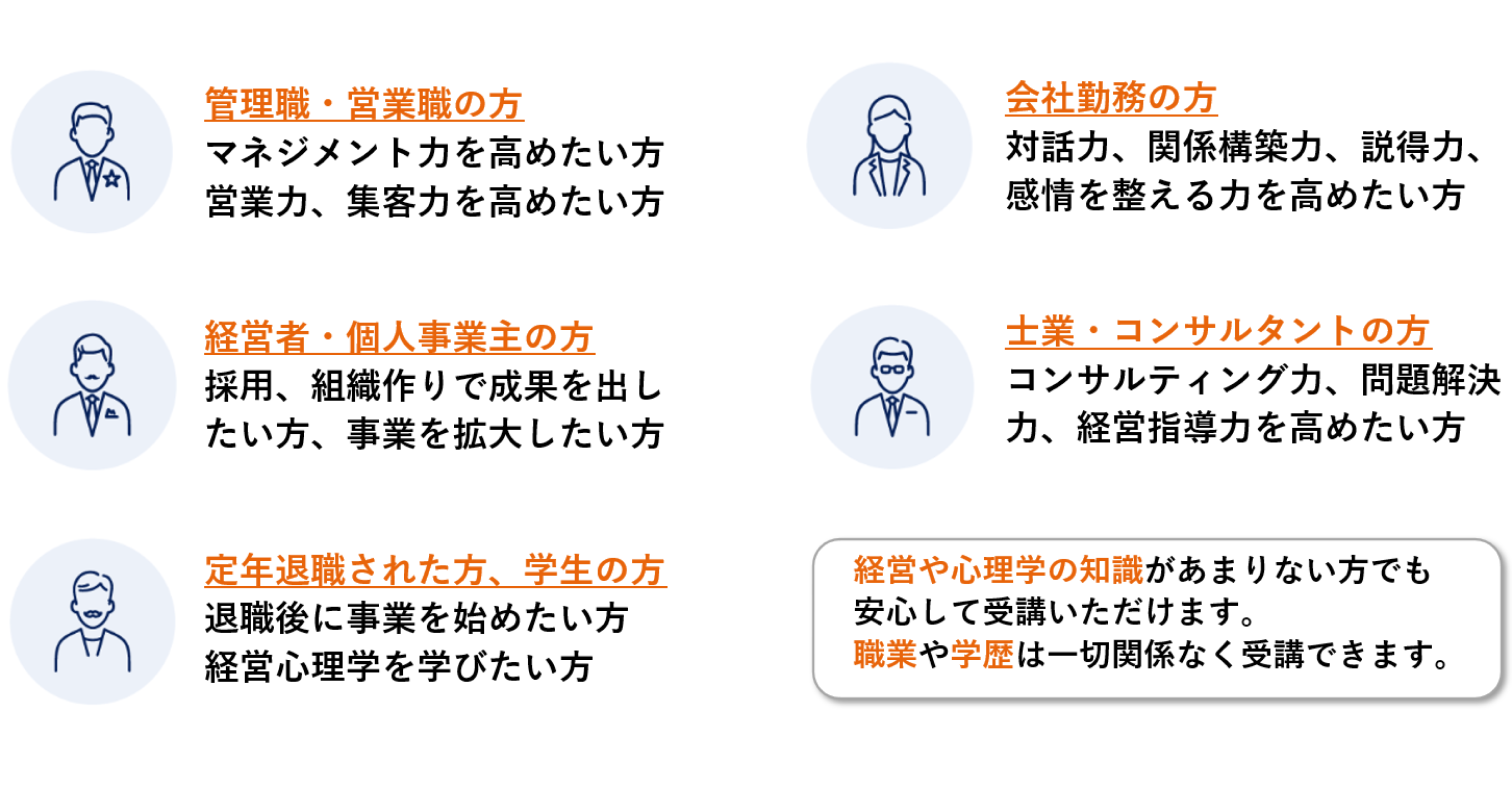 こんな方が受講されています